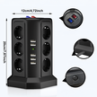 Listwa Zasilająca Stojąca Ochronna Odgromowa 12 Gniazd + 5 Portów Usb Reset (6)