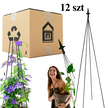 12x Podpora Pergola Ogrodowa Tarasowa na KWiaty Stojak Metalowy Roślin 150 cm (1)