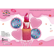 Zestaw Balonów Urodzinowych Dla Dziewczyn Szminka Usta Happy Birthday 5szt (5)