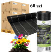 60x Agrowłóknina 90G 1,6x50m Czarna UV Agrotkanina Mata Antychwastowa  (1)