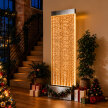 Wolnostojąca Ściana Ścianka Wodna Bąbelkowa Fontanna LED RGB 183x50,5x28cm (10)