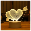 Lampka Nocna Love Serca 3D Illusion do Sypialni dla Dzieci Prezent USB