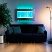 Wisząca Ściana Ścianka Wodna Bąbelkowa Fontanna LED RGB Kolory 95x55x11,5cm (9)