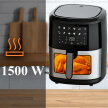 30x Frytkownica Beztłuszczowa Air Fryer 6L Frytownica 1500W 12 Programów Mocna (10)