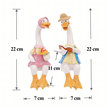 Figurka Figurki Ogrodowe Ozdobne Dekoracja Ogrodowa Para Kaczek 2 szt  (3)