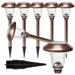 Zestaw Lamp Lampy Ogrodowe Solarne Wbijane Wodoodporne 42cm Zewnętrzne 6szt.