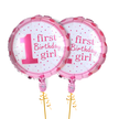 Balony na 1 Urodziny Roczek Dziewczynka Zestaw 5 szt Gwiazdki Balon  (3)