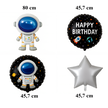 Zestaw Balonów Foliowych na Urodziny Kosmos Astronauta Gwiazdy 5 szt  (6)