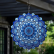 Wisząca Błystka Ozdoba Łapacz Wiatrowa 12” Mandala 3D do Ogrodu Pokoju  (14)