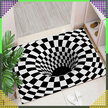 Chodnik Dywanik Mata Wycieraczka z Efektem 3D Iluzja Biała Dziura 60x40cm (7)