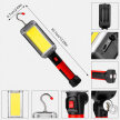 Latarka Lampa Warsztatowa Kanałowa Led z Hakiem Magnesem 700 Lm 20 W Mocna (6)