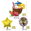Zestaw Balonów Aloha Hawajskie na Urodziny Urodzinowe Przyjęcia 5 szt (5)