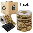 4 x Taśma Ogrodzeniowa 19cm x 35m Osłona Panelowa na Ogrodzenie Płot UV Kamień (1)