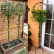 Pergola Ogrodowa Tarasowa Metalowa Podpora do Pnączy Róż Kwiatów 50x10cm Czarna (13)
