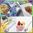 Zestaw Sztućców Nierdzewne Stalowe Srebrne 5 szt na Kemping Grill Survival (7)