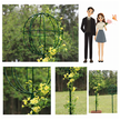 Pergola Ogrodowa Tarasowa Metalowa Podpora do Pnączy Róż Kwiatów 50x10cm zielona (11)