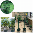 Pergola Ogrodowa Tarasowa Metalowa Podpora do Pnączy Róż Kwiatów 50x10cm zielona (7)