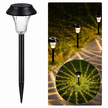 Zestaw Lamp Lampy Ogrodowe Solarne Wbijane Wodoodporne 41cm Zewnętrzne 6szt. (6)
