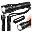 Latarka Taktyczna Led T6 Wodoodporna Wojskowa 10W 200Lm Mocna Zoom 300m (1)