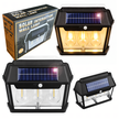 Lampa Solarna Led Potrójna Kinkiet Ogrodowy Elewacyjny z Czujnikiem Ruchu 
