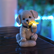 Lampa Lampka Solarna Ogrodowa Ozdobna Ozdoba Pies z Motylem Led Dekoracja (15)