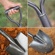 Szpadel Metalowy Łopata Ogrodowa Prosta z Metalowym Trzonkiem 100 cm Mocna (6)
