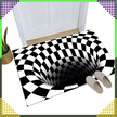 Chodnik Dywanik Mata Wycieraczka z Efektem 3D Iluzja Biała Dziura 60x40cm (6)