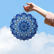 Wisząca Błystka Ozdoba Łapacz Wiatrowa 12” Mandala 3D do Ogrodu Pokoju  (13)