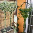 Pergola Ogrodowa Tarasowa Metalowa Podpora do Pnączy Róż Kwiatów 50x10cm zielona (14)