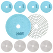 10x Tarcza Diamentowa Polerska 80mm do Szlifowania Gresu Płytek Na Rzep 2000 (5)
