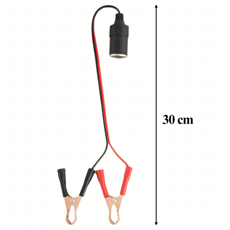 Adapter Przejściówka Gniazda Zapalniczki z Wyjściem na Krokodylki 12V 24V  (8)
