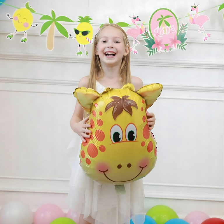 Zestaw Balonów Urodzinowych Żyrafa Zwierzęta na Urodziny Przyjęcia 5 szt (6)