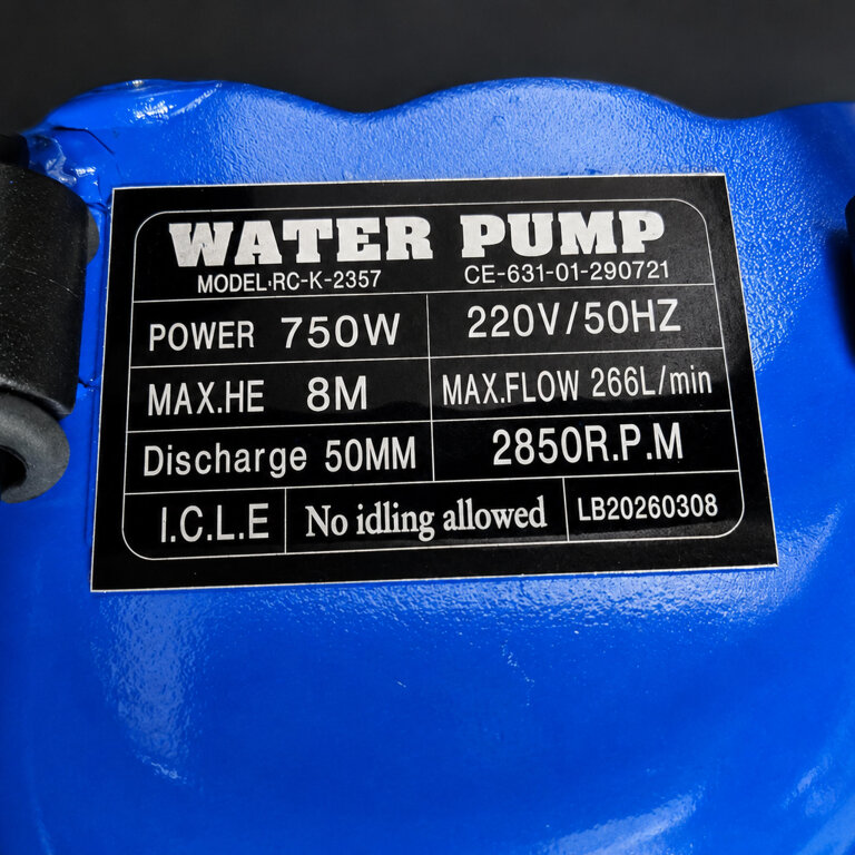 48x Pompa Szlamowa do Wody Brudnej Czystej 750W Szamba z Rozdrabniaczem + Wąż 30m (6)