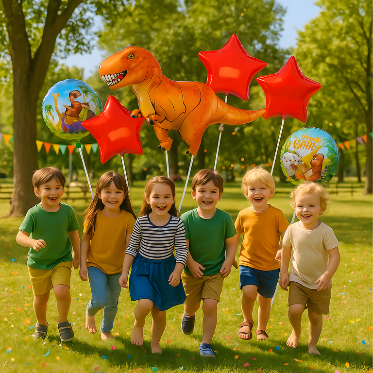 Zestaw Balonów Urodzinowych Dinozaur na Urodziny Urodzinowe Przyjęcia 5 szt (8)