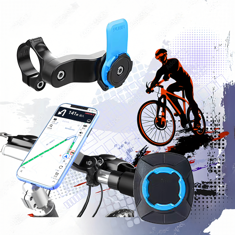 Uchwyt z Tłumikiem Drgań na Telefon Rower Motor do Hulajnogi Nawigacji Mtb (12)