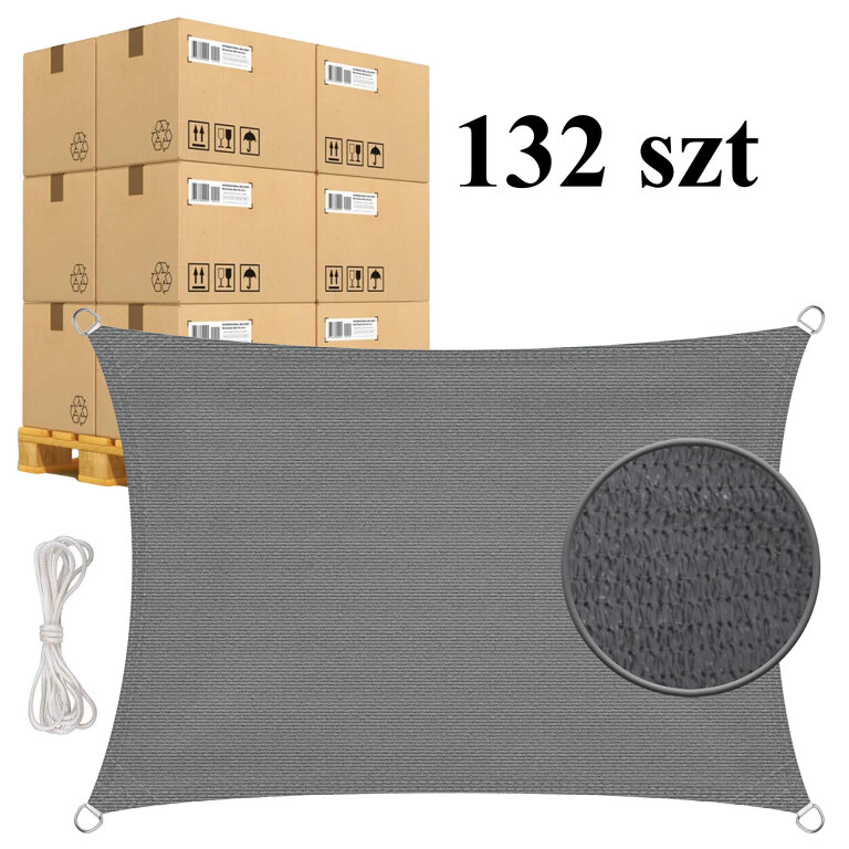 132x Zagiel Przeciwsłoneczny Parasol Ogrodowy Zacieniacz Prostokąt Markiza 2x3m  (1)