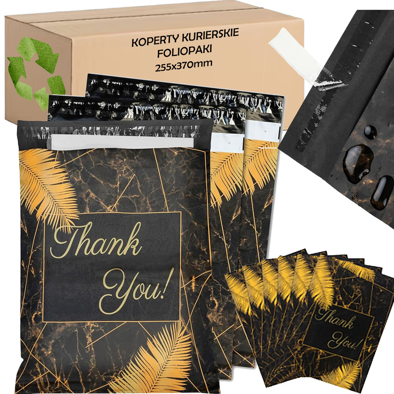 FOLIOPAKI KURIERSKIE MOCNE KOPERTY FOLIOWE 255x370 THANK YOU 50szt (1)
