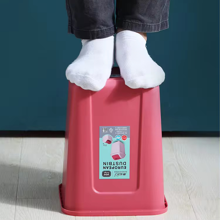 KOSZ POJEMNIK NA ŚMIECI DO SEGREGACJI ODPADÓW PLASTIKOWY WĄSKI  UCHYLNY  (9)
