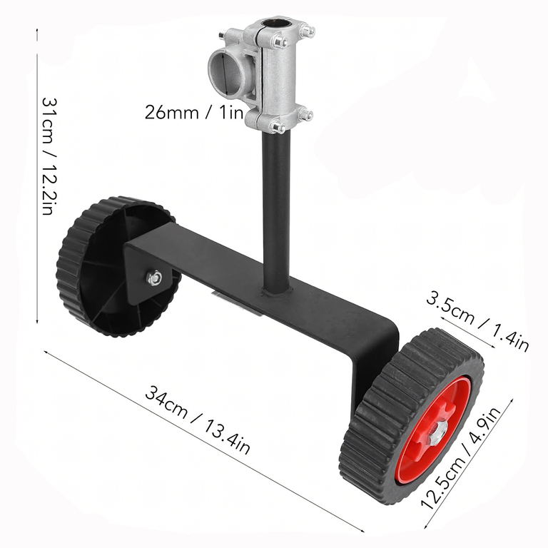 Metalowe Kółka Koła Podporowe Uniwersalne do Kosiarki Podkaszarki 26-28 mm  (6)