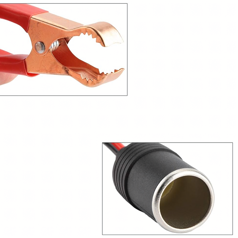 Adapter Przejściówka Gniazda Zapalniczki z Wyjściem na Krokodylki 12V 24V  (7)