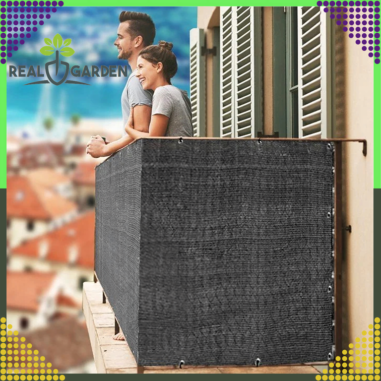 Osłona Balkonowa Mata Tarasowa Siatka na Balkon Taras Płot 1,5x5m UV 95% (15)