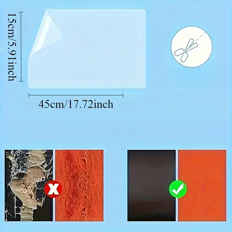 Folia Ochronna Zabezpieczająca na Meble Drzwi Drapak dla Kota 5 szt 45x15cm (5)