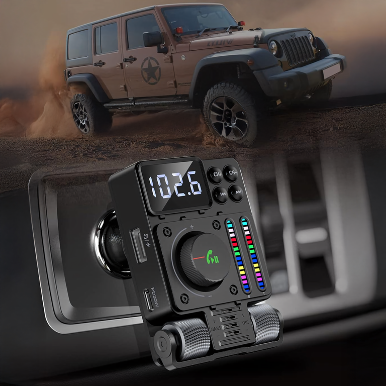 Transmiter Samochodowy Nadajnik Radio Fm Bluetooth 5.3 PD 30W Ładowarka  (16)