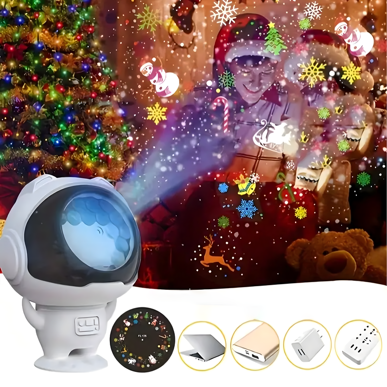 Projektor Rzutnik Laserowy Led Astronauta Kosmonauta Lampka Nocna Dzieci  (10)