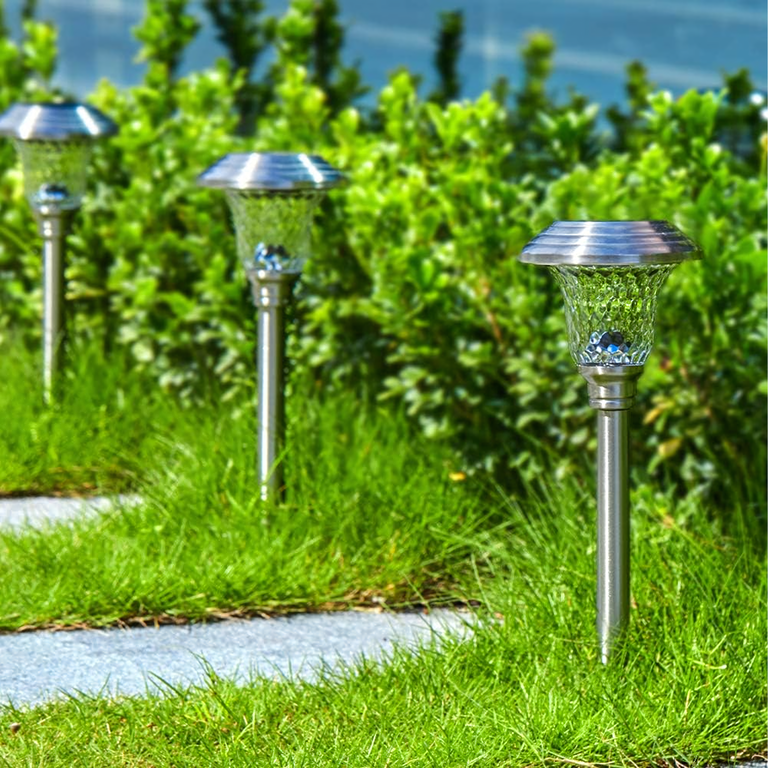 Zestaw Lamp Lampa Ogrodoa Solarna Wbijana Wodoodporne 42cm Zewnętrzna 6szt. (8)