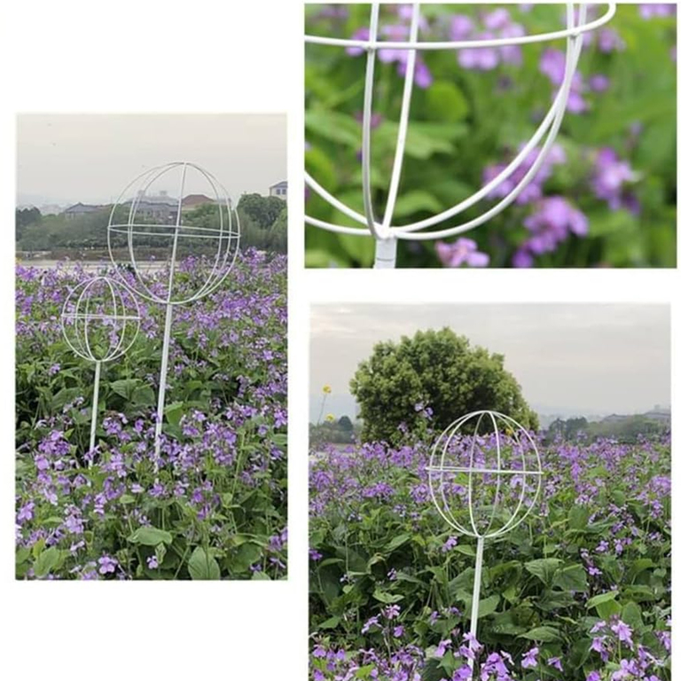 Pergola Ogrodowa Tarasowa Metalowa Podpora do Pnączy Róż Kwiatów 50x10cm biała (10)