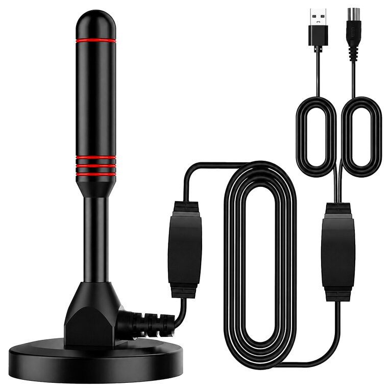 Antena Pokojowa Cyfrowa TV DVBT-2 HEVC Wzmacniacz Aktywna  MUX-8 4K Magnes (2)