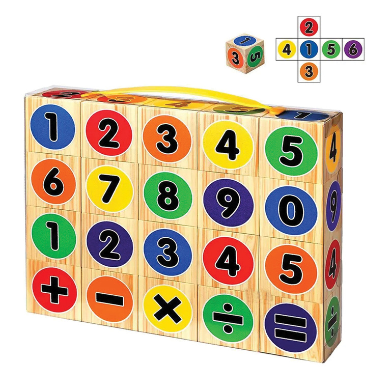 KLOCKI EDUKACYJNE PIANKOWE NAUKA MATEMATYKI DLA DZIECI 20 ELE. (4)