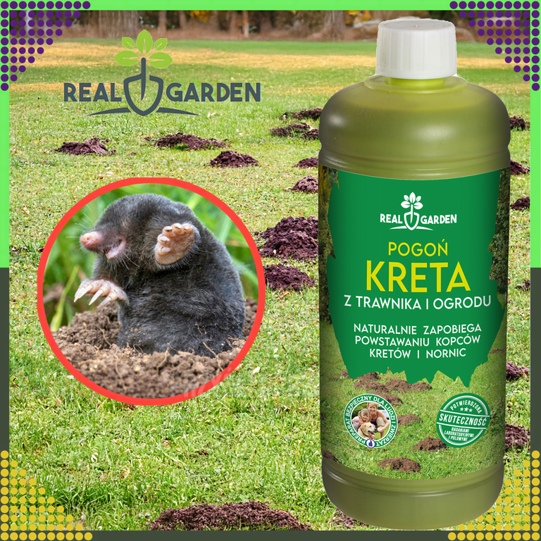 648szt. x 1l Środek Preparat Odstraszacz Na Krety Nornice Gryzonie Bariera 1L Ekologiczny (6)