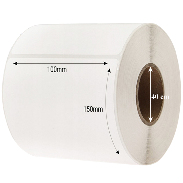Paleta 1008 szt Rolek Etykiety Termiczne Samoprzylepne Białe 100x150 mm Perforacja Rolka (4)